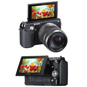 Câmera Digital Sony NEX-F3 Preta com 16.1MP, LCD móvel 3.0"